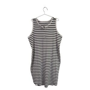 Universal Standard Midi Dress Tank‎ Ribbed Knit Minimalist Capsule Stripes 3X